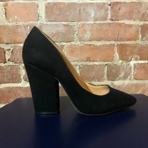 Express Black Block Heel